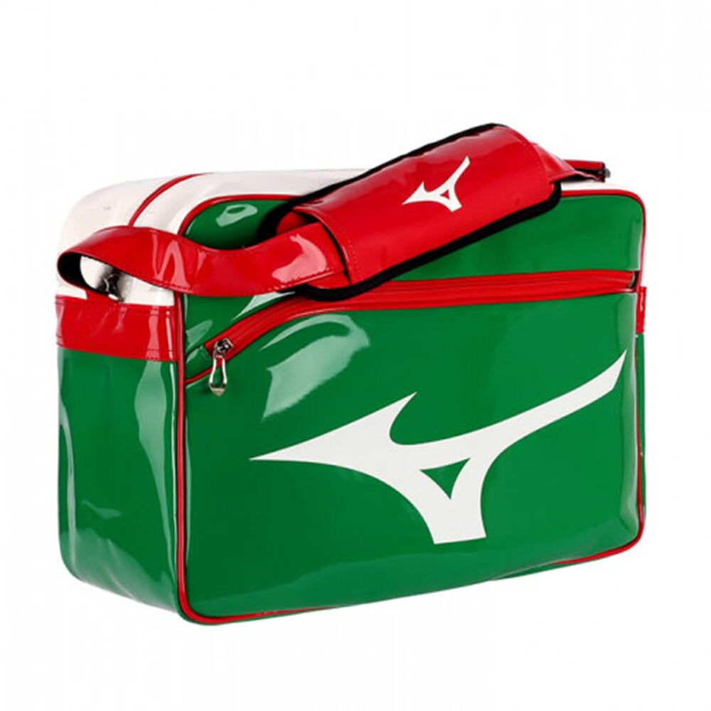 Mizuno RB Enamel M - Erkek Sırt Çantası - Yeşil/Kırmızı Türkiye (GQTOHB-647)